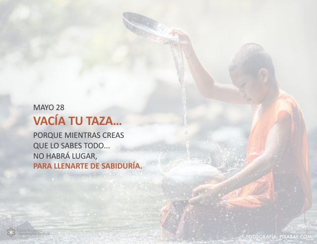 Vacía tu taza...